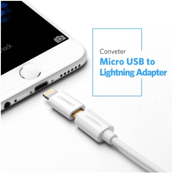Đầu chuyển Lightning sang Micro USB chuẩn MFi Ugreen 20745)